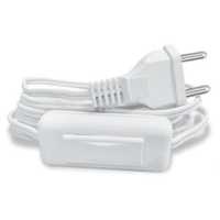 Cabo para abajur branco c/ 1,5mt fio 2x0,50mm int. deslizante - Cód: 6120 - Marca: Paco