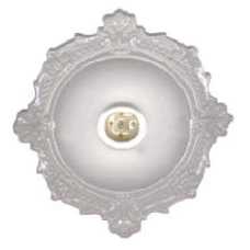 Plafonier BVC PVC branco com soquete E27 em porcelana - Cód: 1804 - Marca: Pavilonis